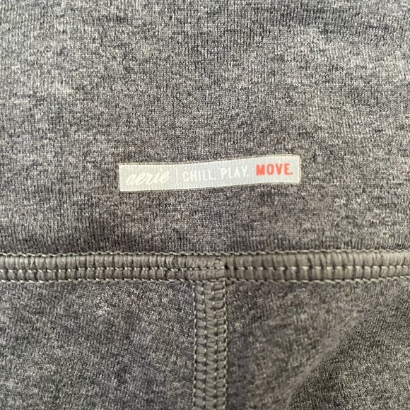 Aerie Leggings Womens Small Gray Peach Workout Pants Skinny Stretch Mesh - Picture 11 of 12